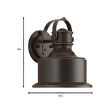 Progress Lighting Callahan Collection 1-Light Antique Bronze 10 in. Outdoor Integrated LED Wall Lantern P560052-020-30