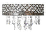 River of Goods 1-Light Silver and Crystal Chandelier with Lattice Shade 15023