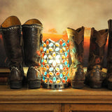River of Goods Poetic Wanderlust by Tracy Porter 10.5 in. Multi-Colored Table Lamp with Fairlea Jeweled Chrome Shade 15551