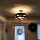 3-Light Grey Clear Glass Semi-Flush Mount and Pendant Eurofase 32696-HBUG Home Decorators Outlet HomeDecorAndTools.com