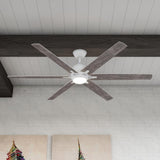Kensgrove 64 in. LED White Ceiling Fan with Remote Control Home Decorators Collection YG493B-WH Home Decorators Outlet HomeDecorAndTools.com