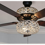 River of Goods Gracie Grand 52 in. Oil Rubbed Bronze Double-Lit Ceiling Fan with Light 19546