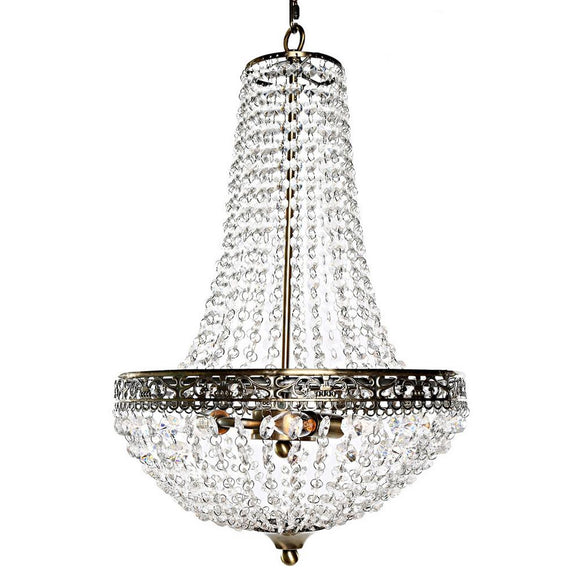 River of Goods Poetic Wanderlust by Tracy Porter 3-Light Clear Chandelier with Crystal Cut Jewels 15573