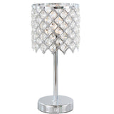  River of Goods 13.25 in. Clear Desk Lamp with Crystal Glam Shade 15249