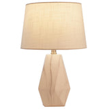 River of Goods 18 in. White Table Lamp with Faux Marble Base and Linen Shade 15239