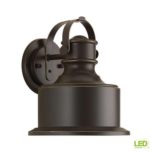 Progress Lighting Callahan Collection 1-Light Antique Bronze 10 in. Outdoor Integrated LED Wall Lantern P560052-020-30