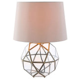River of Goods 15271 16.5 in. H Metal and Glass Table Lamp with Beige Shade
