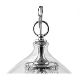 River of Goods 1-Light Clear Pendant with Faceted Crystal Glass Jewels 18900
