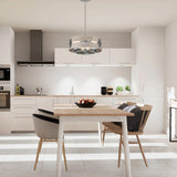 3-Light Grey Clear Glass Semi-Flush Mount and Pendant Eurofase 32696-HBUG Home Decorators Outlet HomeDecorAndTools.com