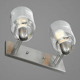 Progress Lighting Calhoun Collection 2-Light Brushed Nickel Bathroom Vanity Light with Glass Shades