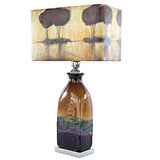 River of Goods 28 in. Multi-Colored Glass Table Lamp with Hand Painted Shade 15289S