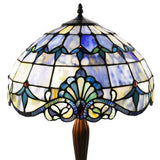 River of Goods 4286 24 in. Blue Indoor Table Lamp with Stained Glass Allistar Shade