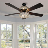 River of Goods Gracie Grand 52 in. Oil Rubbed Bronze Double-Lit Ceiling Fan with Light 19546