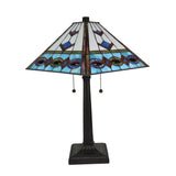 Amora Lighting Tiffany Style 22 in. Tall Multi-Color Mission Table Lamp AM310TL14 HOME DECORATORS OUTLET