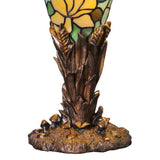River of Goods 14696 26 in. Multi-Colored Indoor Table Lamp with Stained Glass Fantastic Feodora Shade and Lit Base - HomeDecorAndTools.com