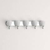 Progress Lighting Gather 36 in. 5-Light Polished Chrome Bathroom Vanity Light with Glass Shades P2713-15 HOME DECORATORS OUTLET