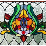 River of Goods 19248 Fleur De Lis Stained Glass Pub Window Panel