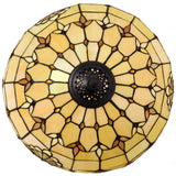  River of Goods 24 in. Amber Table Lamp with Allistar Stained Glass Shade 4281