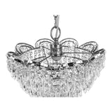 River of Goods 1-Light Clear Chandelier with Cascading Crystal Glass Shade 18902