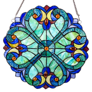  - Brand: River of Goods - Name: Multi Stained Glass Mini Halston Window Panel - Model: 13278