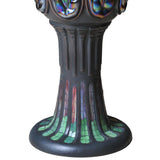 River of Goods 11912 34 in. Multi-Colored Stained Glass Table Lamp with Turtleback and Mosaic Base - HomeDecorAndTools.com