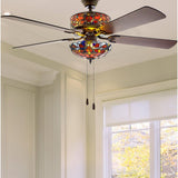 River of Goods 18905 52 in. Indoor Red Ceiling Fan with Light Kit and Remote Control - HomeDecorAndTools.com