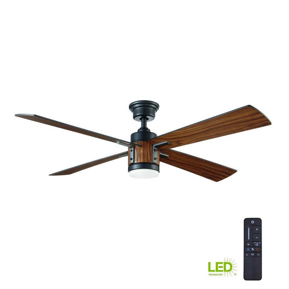 Tybault 52 in. LED DC Motor Natural Iron Ceiling Fan Home Decorators Collection YG631-NI Home Decorators Outlet HomeDecorAndTools.com