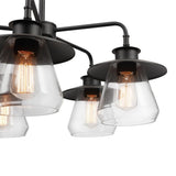 Nate 5-Light Oil Rubbed Bronze Chandelier with Clear Glass Shades Globe Electric 60471 Home Decorators Outlet HomeDecorAndTools.com