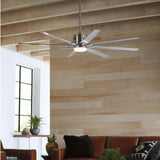 Vast Collection 72 in. LED Indoor Brushed Nickel Industrial Ceiling Fan with Light Kit and Remote Progress Lighting P2550-0930K Home Decorators Outlet HomeDecorAndTools.com