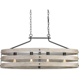 Gulliver 4-Light Graphite Island Chandelier with Weathered Gray Wood Accents Progress Lighting P400097-143 Home Decorators Outlet HomeDecorAndTools.com
