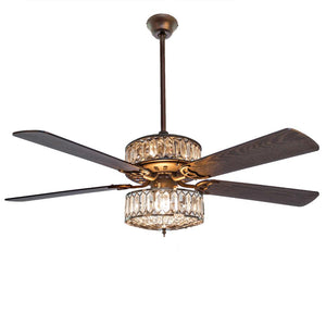 Geometric Diamond 52 in. Clear Crystal LED Ceiling Fan With Light River of Goods 20066 Home Decorators Outlet www.HomeDecorAndTools.com