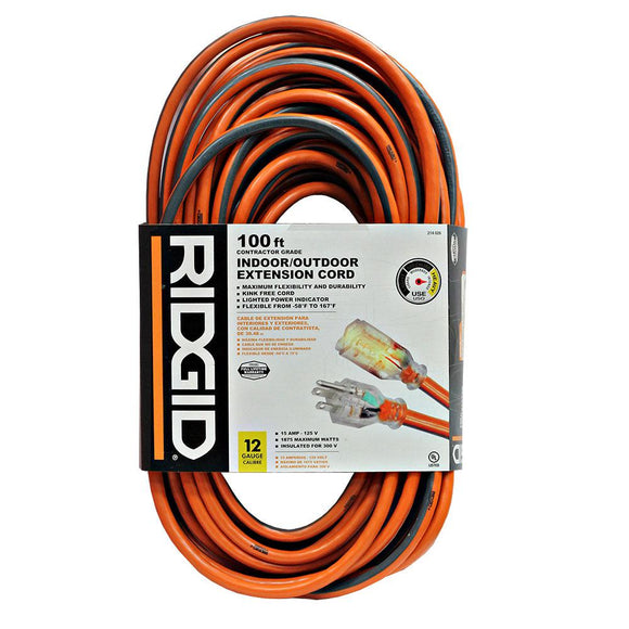 RIDGID 100 ft. 12/3 Outdoor Extension Cord Model # 657-123100RL6A