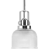 Archie Collection 1-Light Chrome Mini Pendant with Clear Prismatic Glass - HomeDecorAndTools.com