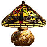 10 in. Green Table Lamp with Stained Glass Shade and Mosaic Base River of Goods 9578 Home Decorators Outlet HomeDecorAndTools.com