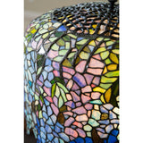 River of Goods 11410 30 in. Multi-Colored Table Lamp with Stained Glass Tiffany Inspired Grand Wisteria Shade and Tree Trunk Base - HomeDecorAndTools.com