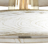 Gulliver 1-Light Galvanized Drum Pendant with Weathered White Wood Accents Progress Lighting P500022-141
