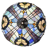 River of Goods 15051 24.25 in. Blue Indoor Table Lamp with Stained Glass Sea Shore Shade - HomeDecorAndTools.com