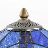 River of Goods 15051 24.25 in. Blue Indoor Table Lamp with Stained Glass Sea Shore Shade - HomeDecorAndTools.com