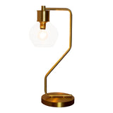 River of Goods 19 in. Brushed Gold Table Lamp with Glass Shade 19580