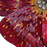River of Goods 15144 22-1/4 Inch Mosaic Flower Wall Decor - red/amber