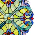 River of Goods Multi Stained Glass Mini Halston Window Panel 13278
