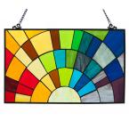 River of Goods Multi Stained Glass Rays of Sunshine Window Panel 15107