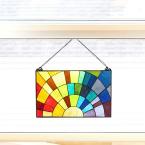River of Goods Multi Stained Glass Rays of Sunshine Window Panel 15107