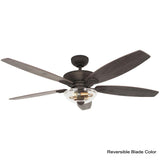 Connor 54 in. LED Seville Bronze Dual-Mount Ceiling Fan with Light Kit and Remote Control Home Decorators Collection 51858 Home Decorators Outlet HomeDecorAndTools.com