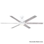 Home Decorator Collections Kensgrove 64 in. LED White Ceiling Fan with Remote Control YG493B-WH