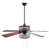 Geometric Diamond 52 in. Clear Crystal LED Ceiling Fan With Light River of Goods 20066 Home Decorators Outlet www.HomeDecorAndTools.com