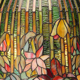 River of Goods 13829 29 in. Multi-Colored Table Lamp with Tiffany Style Pond Lily Stained Glass Shade - HomeDecorAndTools.com