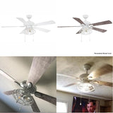 Ellard 52 in. LED Matte White Ceiling Fan with Light Kit Home Decorators Collection YG629-MWH Home Decorators Outlet HomeDecorAndTools.com