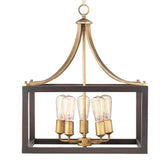 Boswell Quarter Collection 5-Light Vintage Brass Chandelier with Painted Black Distressed Wood Accents Home Decorators Collection 7949HDCVBDI Home Decorators Outlet HomeDecorAndTools.com