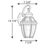 Progress Lighting Hover Image to Zoom New Haven Collection 1-Light 14.9 in. Outdoor Black Wall Lantern Sconce P6610-31